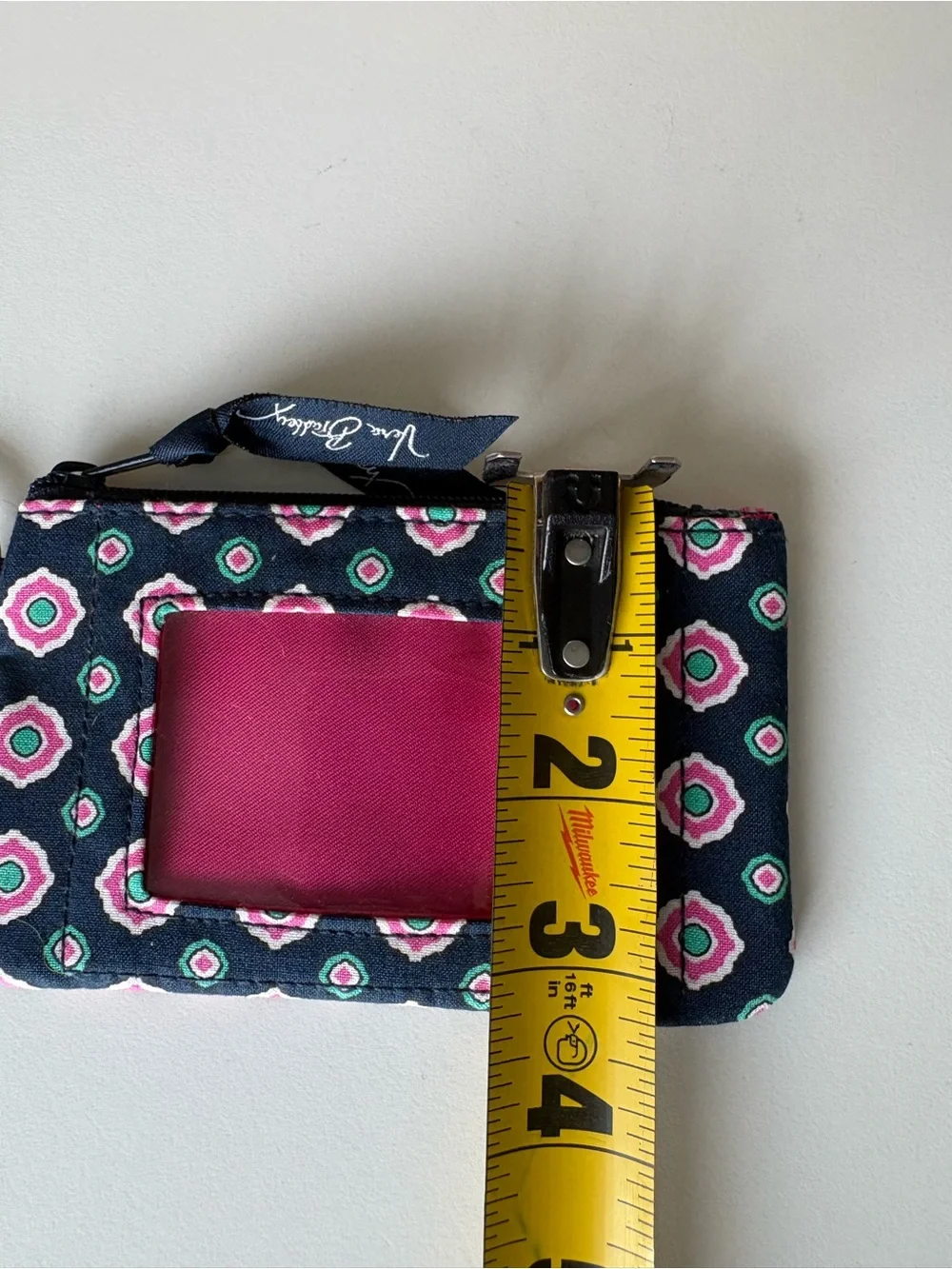 Vera Bradley Petal Dots Zip ID case NWT